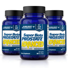 SUPER BETA PROSTATE Advanced bottle with caplets for daily urinary support