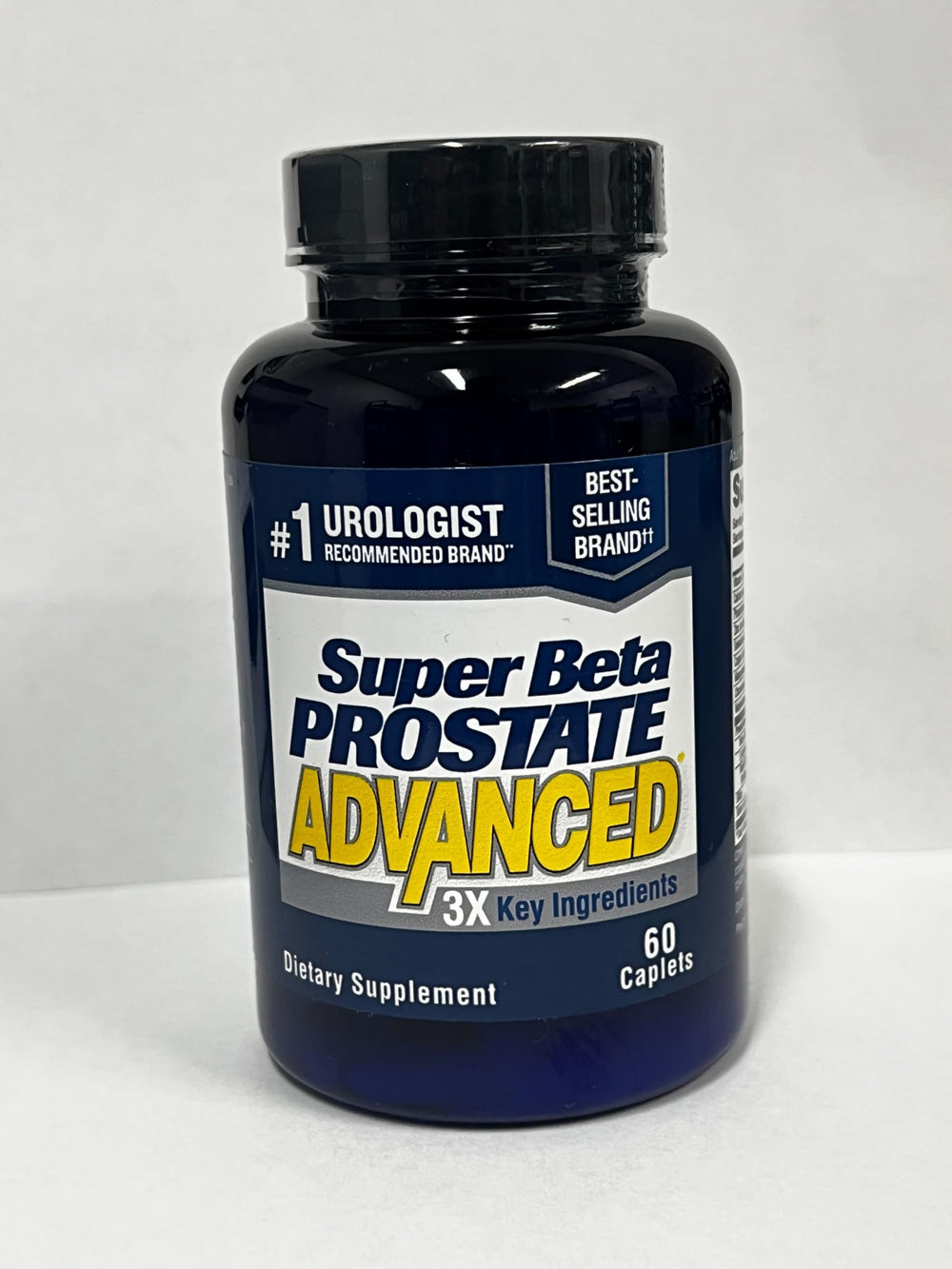 Closeup of Super Beta Prostate foil pack highlights secure packaging.