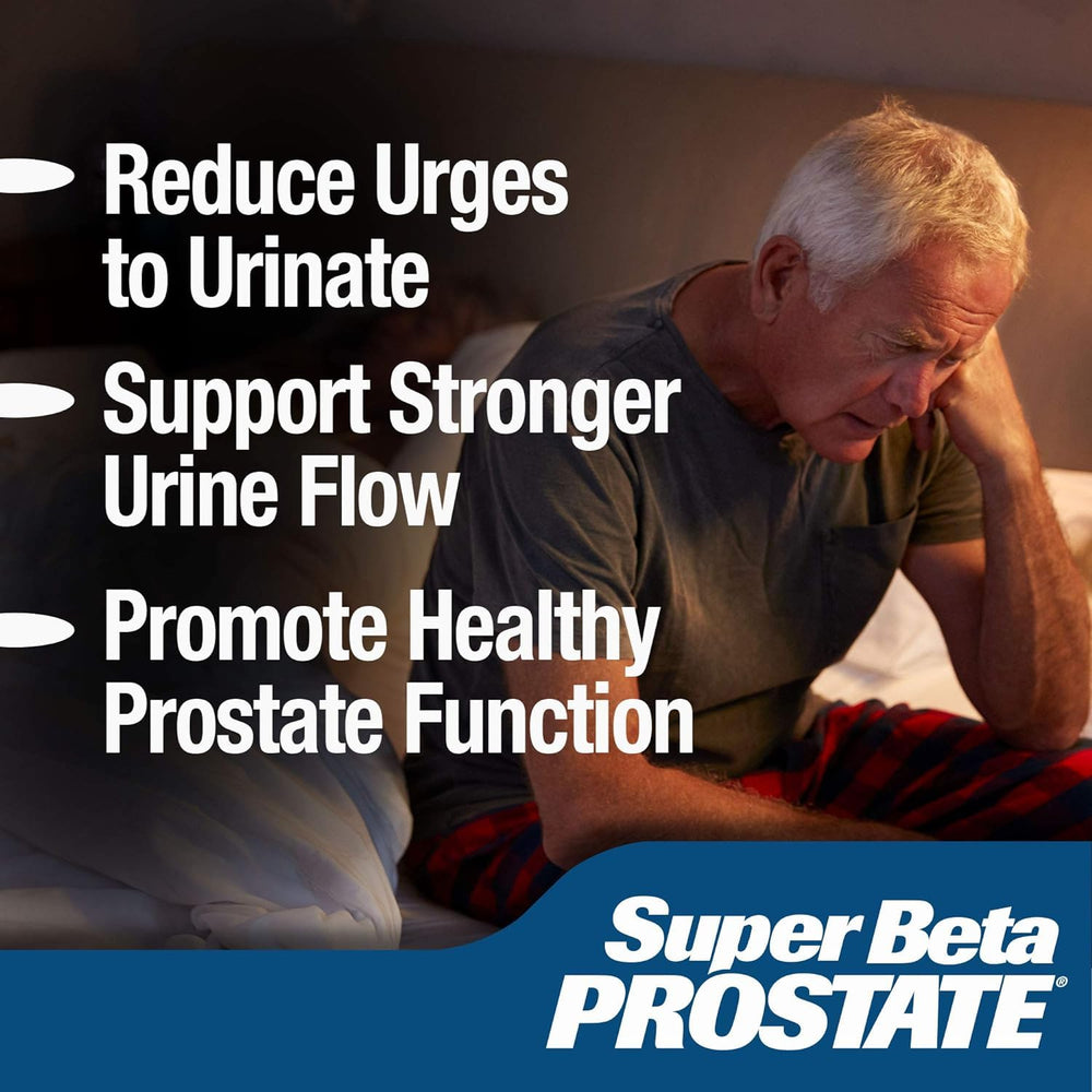 Super Beta Prostate label highlights beta-sitosterol for urinary support.