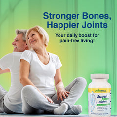 SUPER JOINT SUPPORT bottle on desk suggesting daily routine