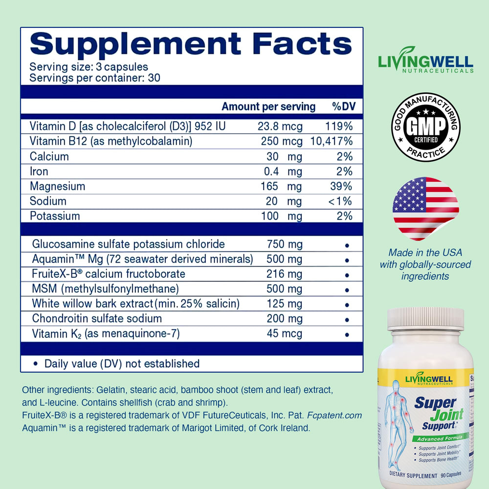 SUPER JOINT SUPPORT packaging on table for quick reference