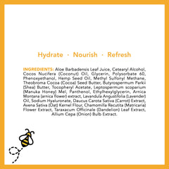 Super Natural Goods Manuka Honey Cream aloe and cocoa butter support smooth skin.