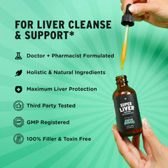 SuperBonsai Super Liver liquid drops for convenient daily liver support.