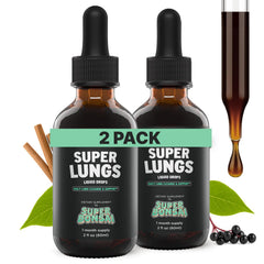 SuperBonsai Super Lungs mullein drops bottle for daily respiratory support