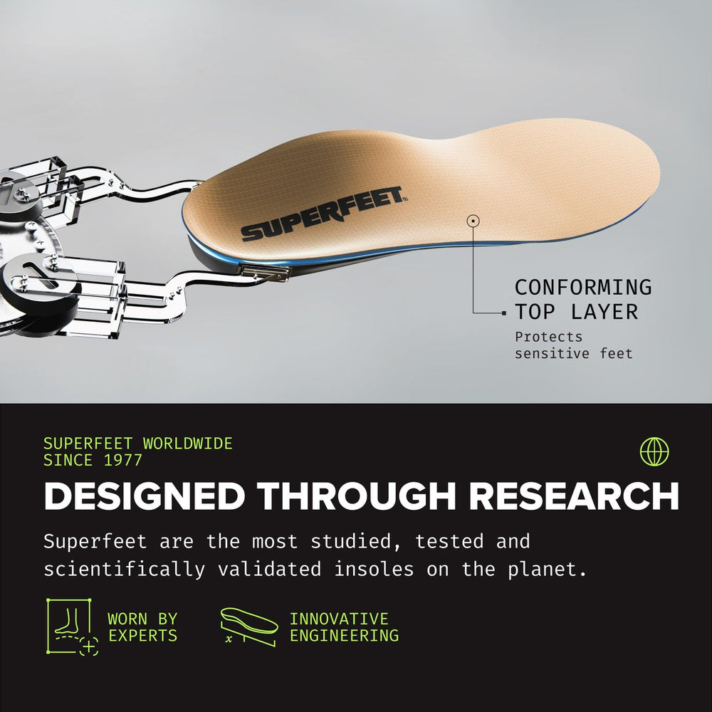 Adaptive Comfort Technology flexes naturally while stabilizing the foot