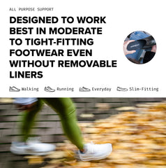 Superfeet insole inside a shoe for all-day 24/7 wear.