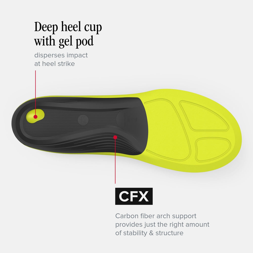 Superfeet New Balance CFX insoles are moisture-wicking and trim-to-fit for a custom fit.