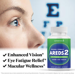 Superfood MD AREDS2 pill tray demonstrates daily on-the-go eye care routine.