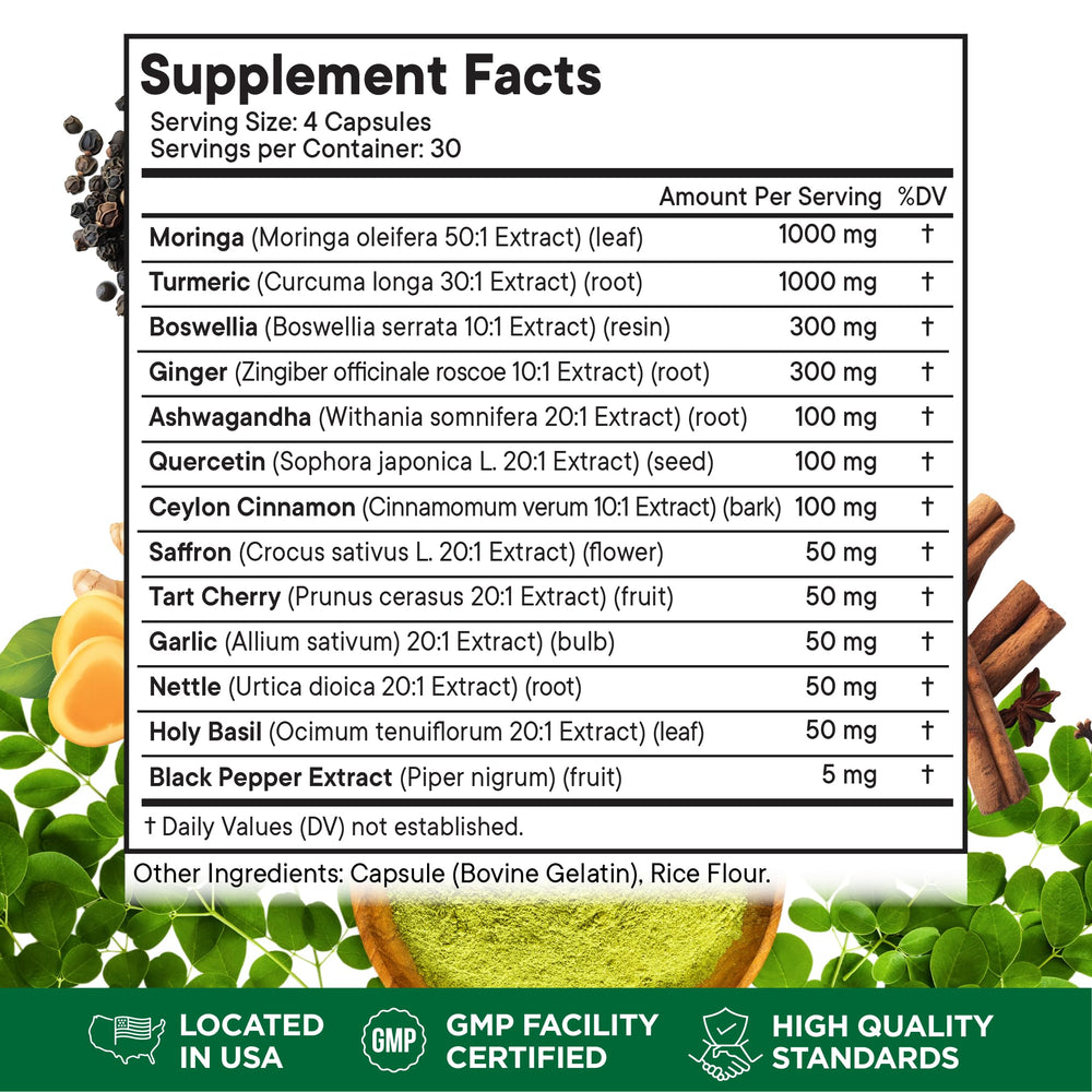 Superfood MD capsules pour suggesting easy daily intake and convenience.