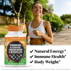 Superfood MD Ginger Boswellia capsules emphasizing daily mobility support