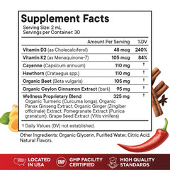 Superfood MD Hawthorn Berry Extract liquid drops with red berries for daily routine