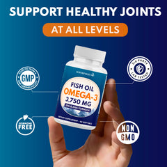 Superfood MD USA made Non-GMO omega-3 bottle with clear label