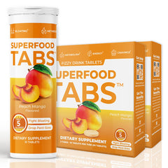 Superfood Tabs anti-bloat bottle ready for daily digestive support.