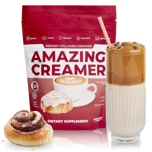 Superfoods Amazing Creamer Cinnamon Roll 2-Bag Bundle, ready to elevate your morning routine.