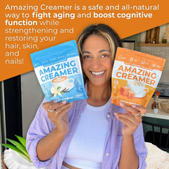 Creamer scoop beside cup signals quick, cravings-friendly add-in