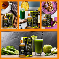 X935 adding drops to tea or smoothie for a spicy herbal note