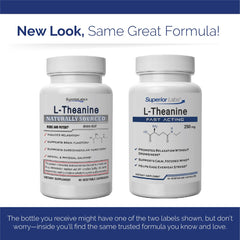 Superior Labs L-Theanine 250 mg capsules closeup of capsules