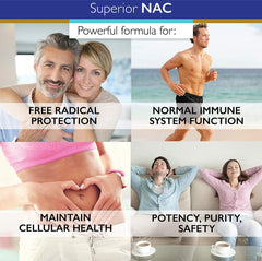 Superior Labs NAC 1200mg daily-use scene demonstrates a simple wellness routine