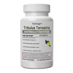 Superior Labs Tribulus Terrestris bottle showing high-potency capsules for daily support.