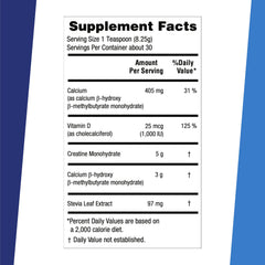 Unflavored Superior Source Creatine HMB powder blends easily into a protein shake.