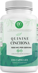 The Supermom bottle front shows quinine bark supplement for cramps and digestion.