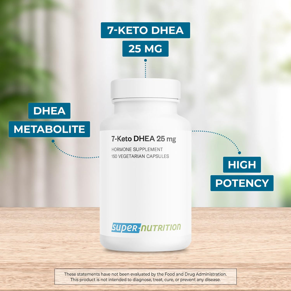 Supersmart 7-Keto DHEA label packaging highlights non-GMO and gluten-free features