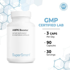 Supersmart AMPK Booster with berberine supports metabolic pathways.