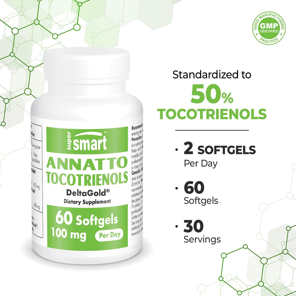 Supersmart Annatto Tocotrienols ingredients highlight rice bran oil as carrier