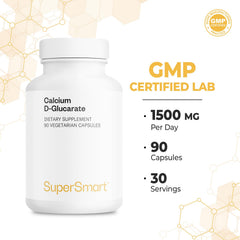 Supersmart Calcium D-Glucarate serving scoop showing daily dosage