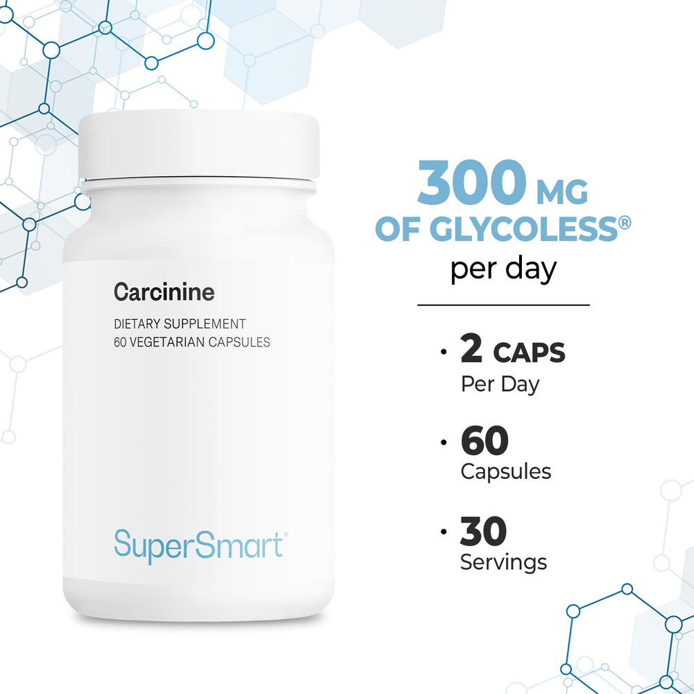 Supersmart Carcinine gluten-free and non-GMO certification on label.