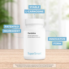 Supersmart Carcinine label detail reveals patented formula.