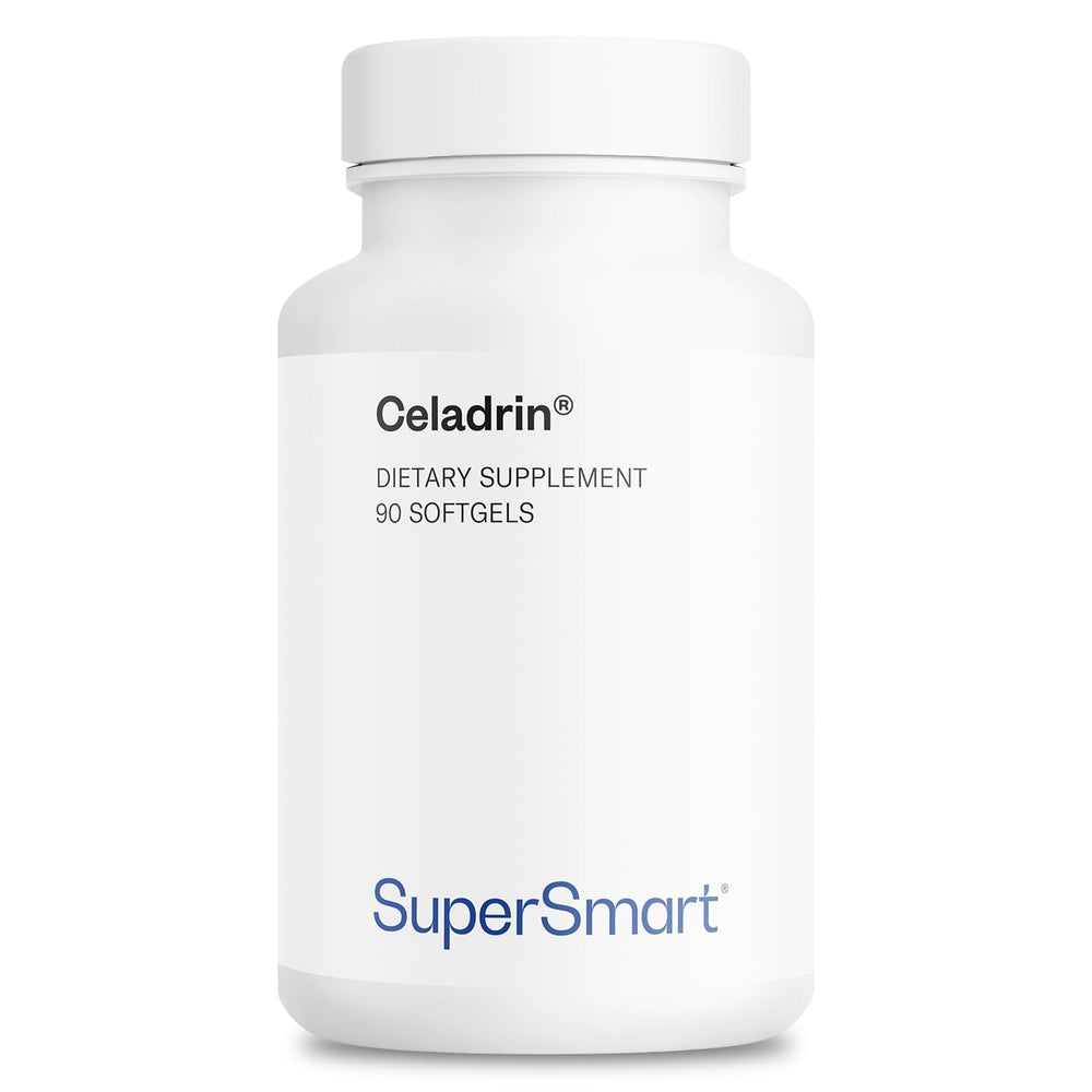 Supersmart Celadrin 1050mg bottle highlighting patented high-bioavailability formula.