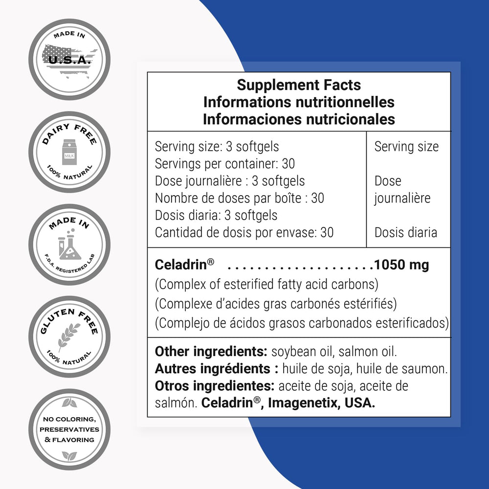 Supersmart Celadrin allergen warning on the ingredient list.