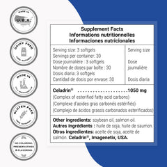 Supersmart Celadrin allergen warning on the ingredient list.