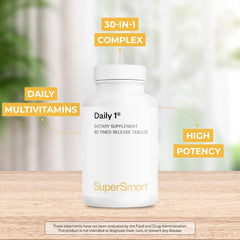 Supersmart Daily 1 ingredients list highlights vitamins, minerals, and bioactive compounds