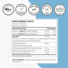 Supersmart Ester-C vitamin C graphic emphasizes gentle vitamin C source.