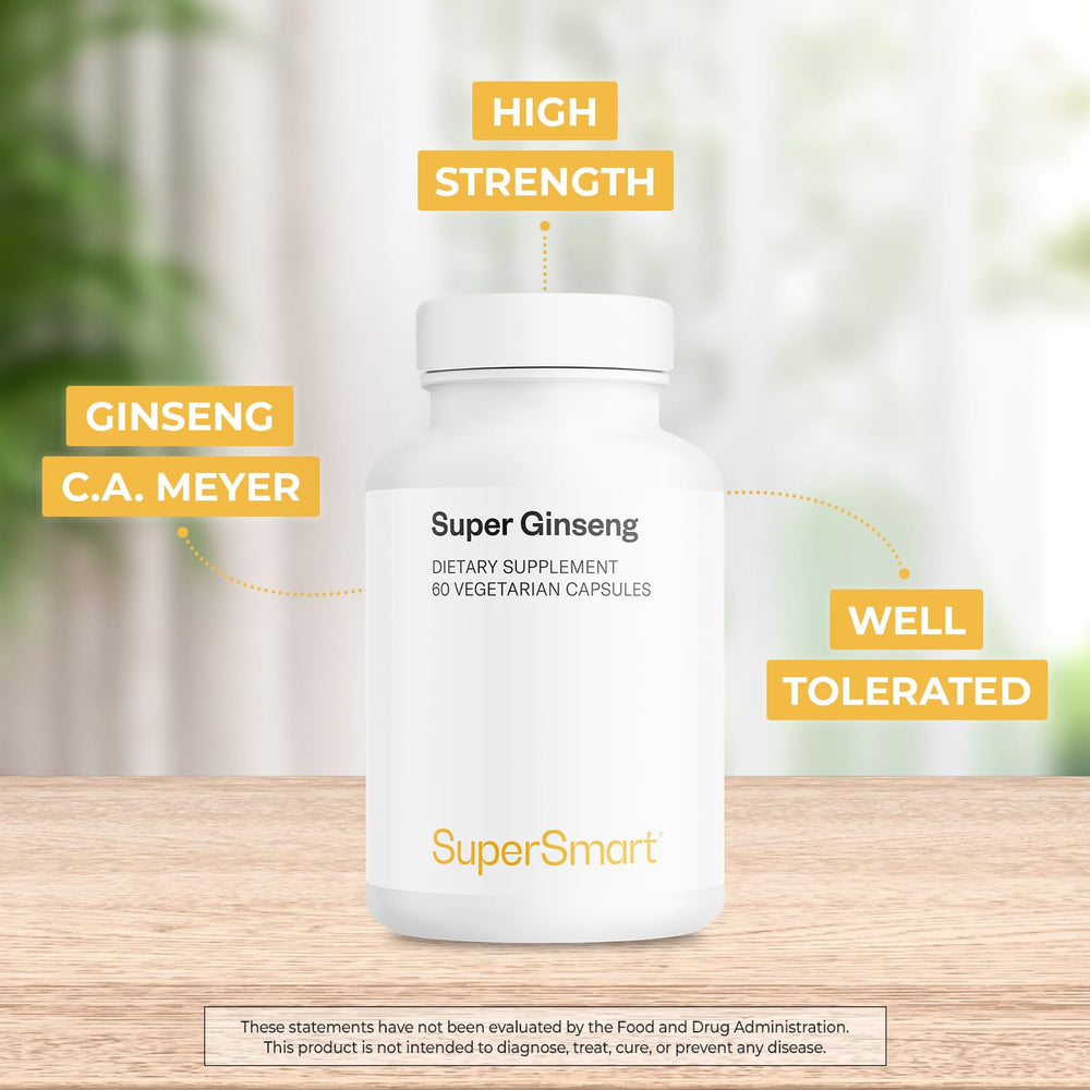 Supersmart ginseng 60 vegetarian capsules for vegan-friendly supplementation