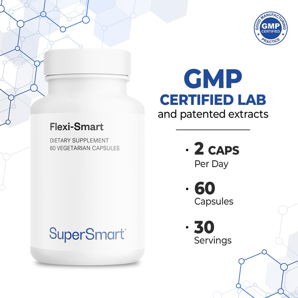 Supersmart FlexiSmart hyaluronic acid close-up for hydration-like joint comfort cues.