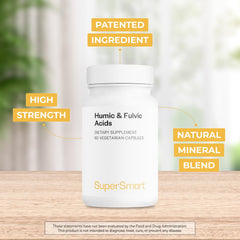 Ingredient panel with acacia gum used in Supersmart capsules for binding