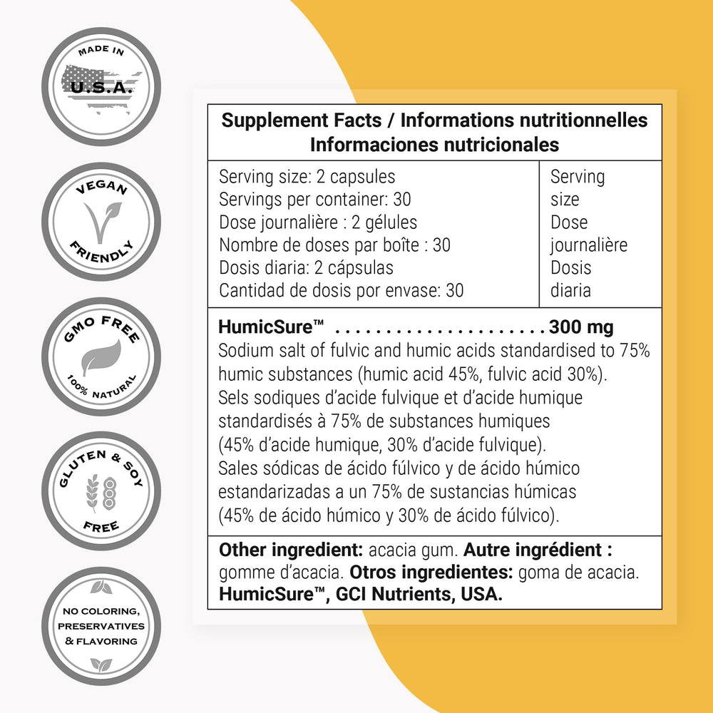 Capsule formulation shows white rice flour as a filler in the blend