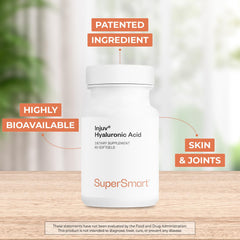 Injuv Hyaluronic Acid softgels close-up showing soft capsule texture and vegan formula