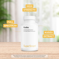 Supersmart Kudzu Extract label detail reveals 40% isoflavones.