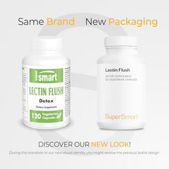 Supersmart Lectin Flush bottle front showcases the product for everyday digestive comfort.