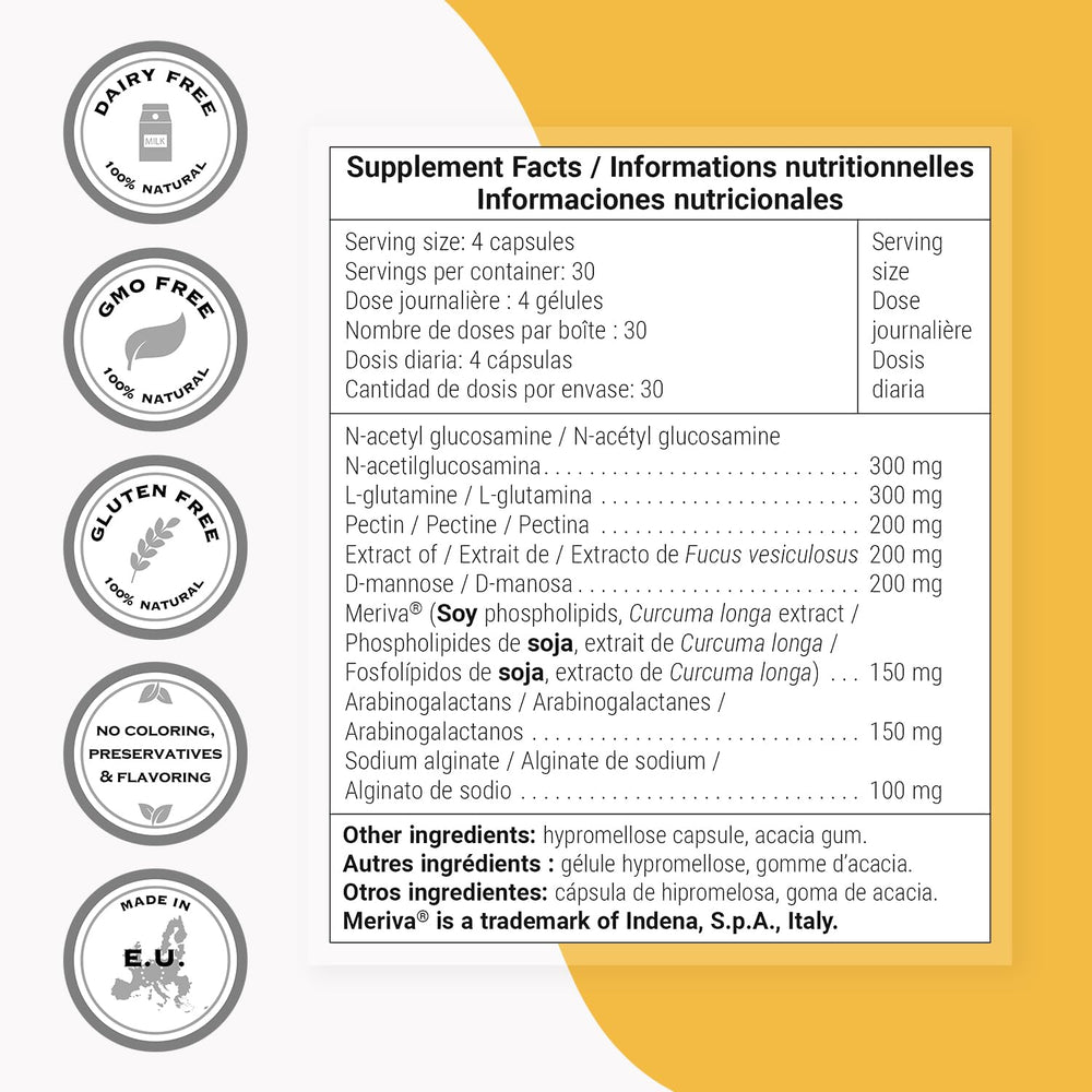 Supersmart Lectin Flush label closeup shows ingredients and gluten-free promise.