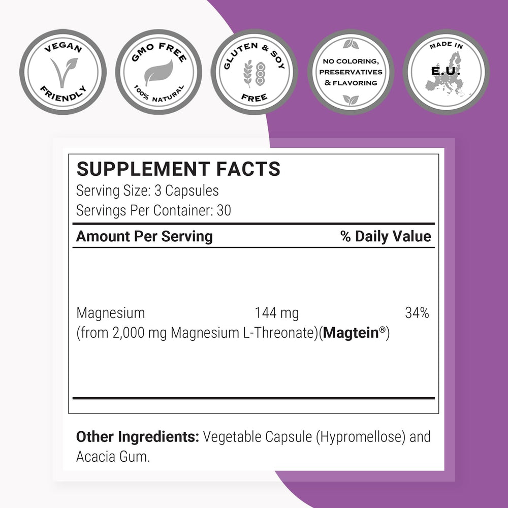 Supersmart Magtein bottle with evening dose for consistency.