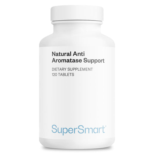 Supersmart Natural Anti Aromatase bottle shows balanced wellness potential.