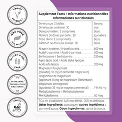 Supersmart Nerve Comfort label view with ALA and other ingredients listed