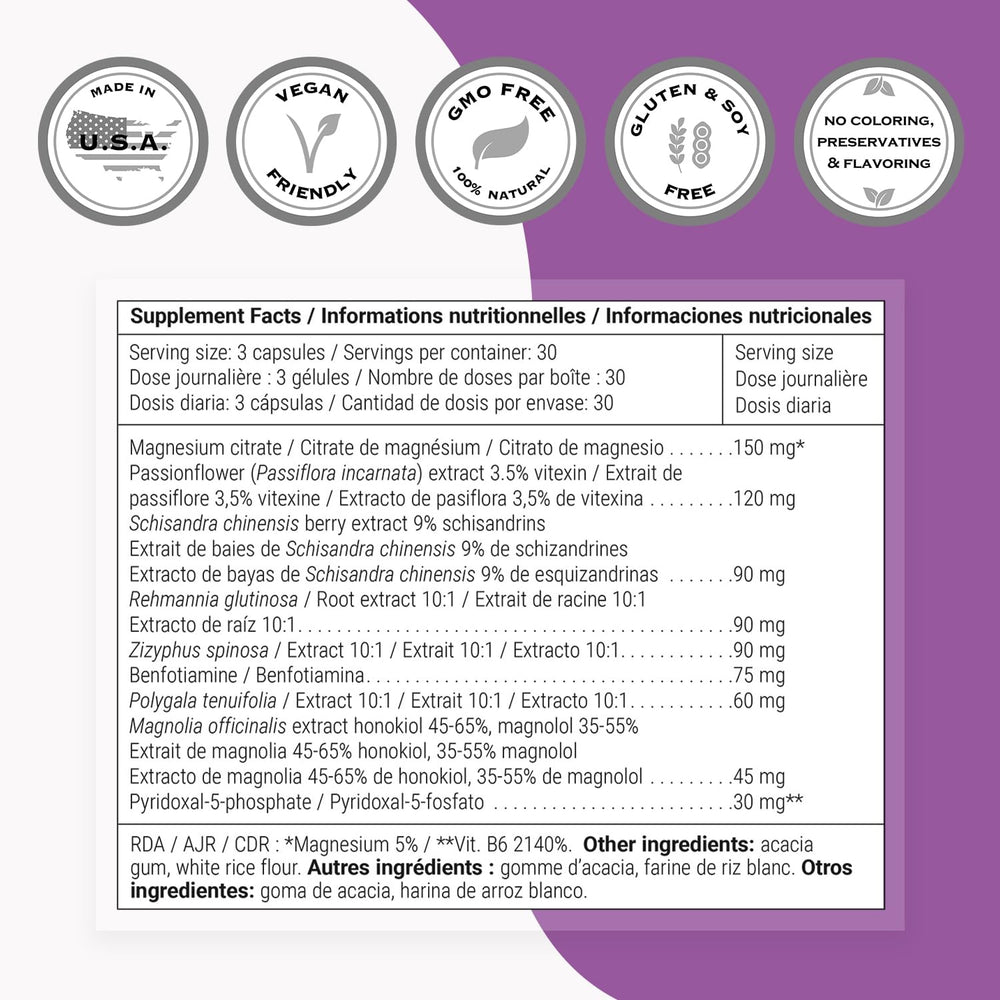 Supersmart passion flower and polygala ingredients illustrated in the blend.