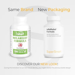 Close-up of Supersmart Perluxan capsules highlighting Curcumin C3 and Bioperine.