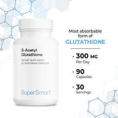 Capsules close-up revealing stable S-acetyl glutathione form.